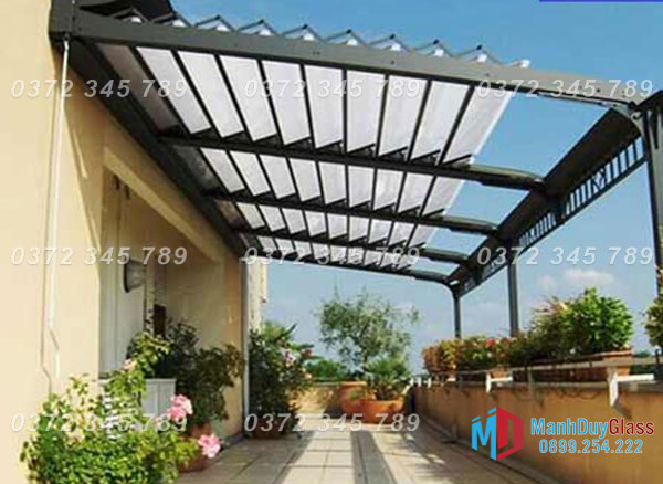 Mái che sân thượng kéo ra vào