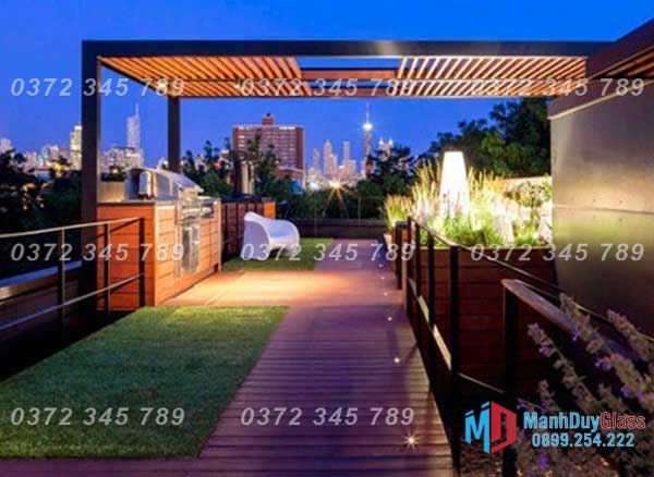 Mã mái che sân thượng cho khuôn viên