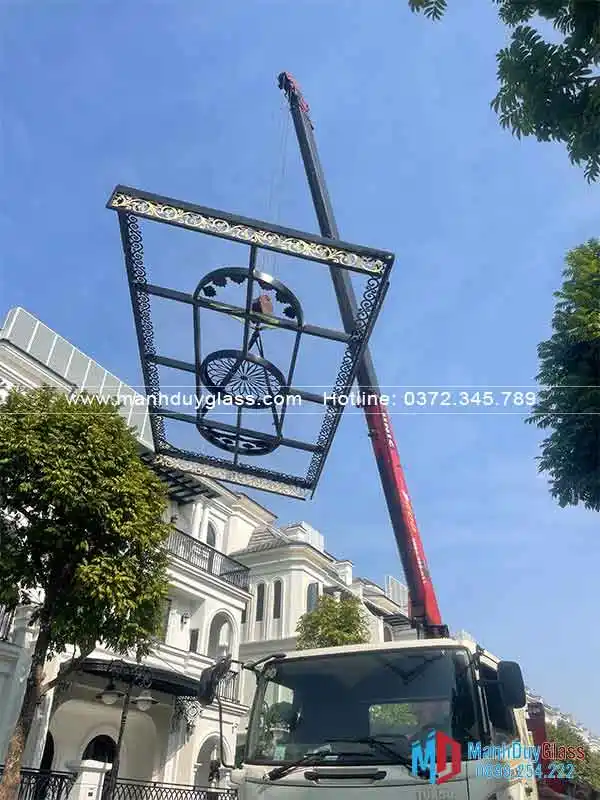 thi công lắp đặt khung sắt