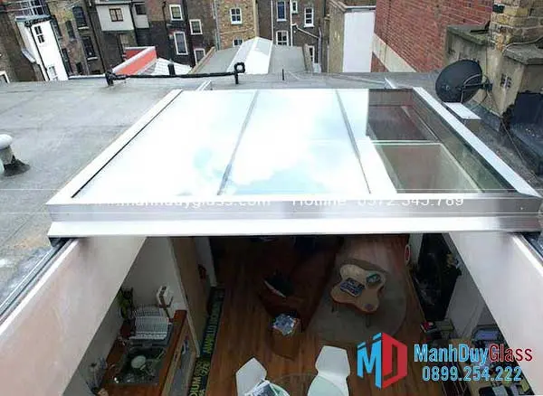 Hệ khung kết cấu mái kính trượt