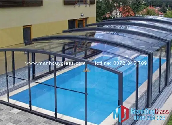 khung mái kính nhôm