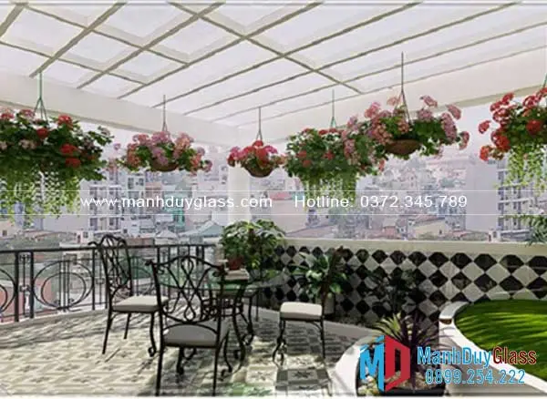 Lợi ích mái kính sân thượng