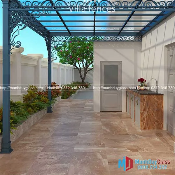 Mái kính canopy mang lại không gian mở rộng