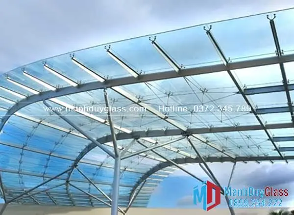 Mái vòm kính cường lực spider