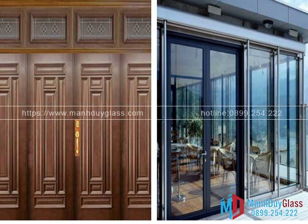 So sánh cửa nhôm Việt Pháp và cửa gỗ