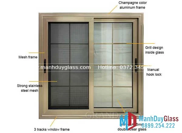 Cấu Tạo Cửa Nhôm Kéo Ngang