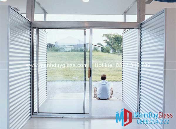 Cửa đi lùa 2 cánh màu trắng