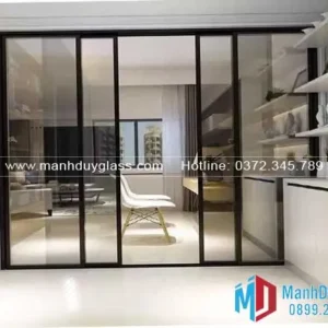 Cửa lùa có ray dưới 4 cánh