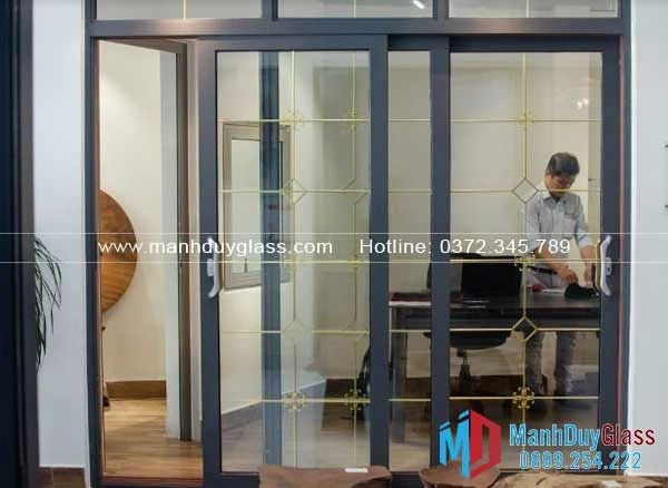 Cửa lùa nhôm kính 