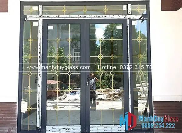 Cửa lùa nhôm Xingfa hệ 55 kính hộp