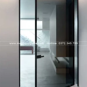 Cửa nhôm slim 1 cánh mở quay hiện đại