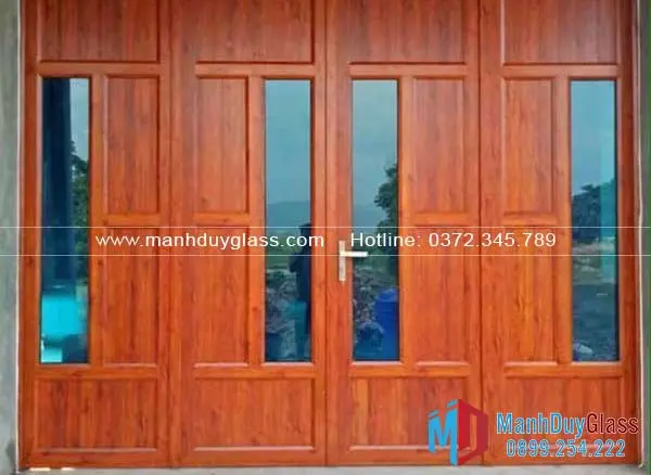 Cửa nhôm Xingfa màu vân gỗ