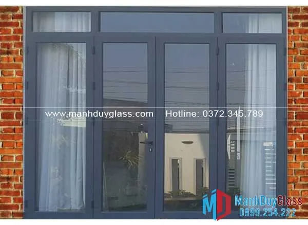 Cửa nhôm Xingfa màu xám ghi bền vững