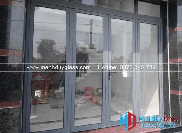 Cửa nhôm Xingfa màu xám ghi bền đẹp