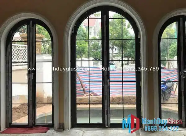 Cửa nhôm Xingfa uốn vòm thẩm mỹ cao