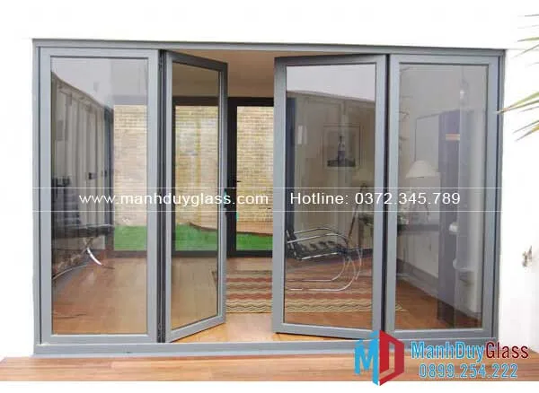 Cửa nhôm Xingfa màu xám ghi