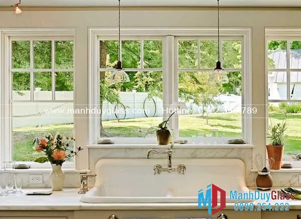 Cửa nhôm Xingfa trong nhà hàng