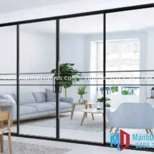 Cửa trượt slim 4 cánh lùa không ray dưới