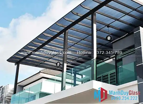 Khung mái kính xanh đen