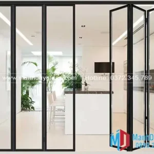 Khung nhôm cửa xếp trượt hệ slim