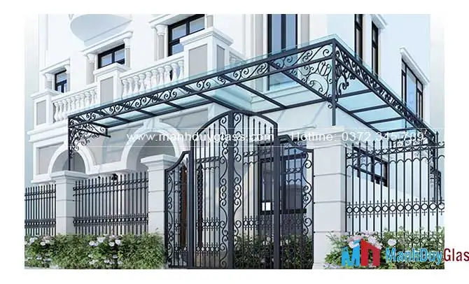 Mái kính cường lực hiện đại