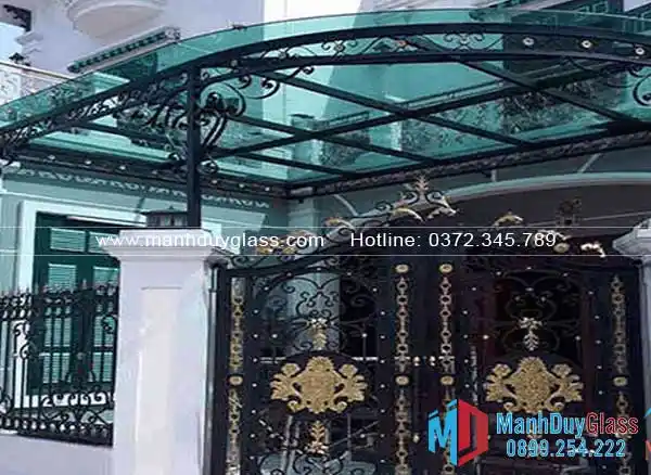 Mái kính màu xanh đen bền đẹp