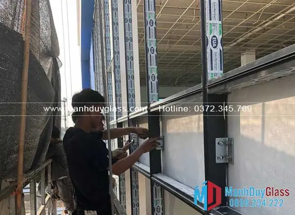 Quy trình thi công vách kính mặt dựng