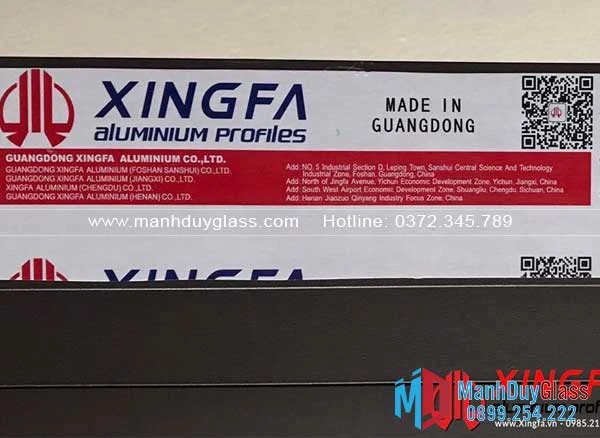  Tem nhãn và mã QR phụ kiện cửa nhôm Xingfa