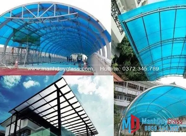 Thi công mái nhựa Polycarbonate