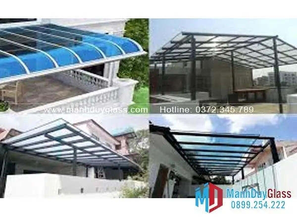 Thi công mái nhựa Polycarbonate tại Mạnh Duy Glass