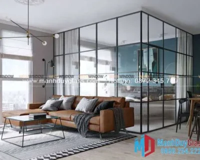 99+ Mẫu Vách Kính Phòng Khách Sang Đẹp Mạnh Duy Glass