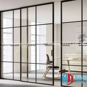 Vách ngăn nhôm hệ slim hiện đại