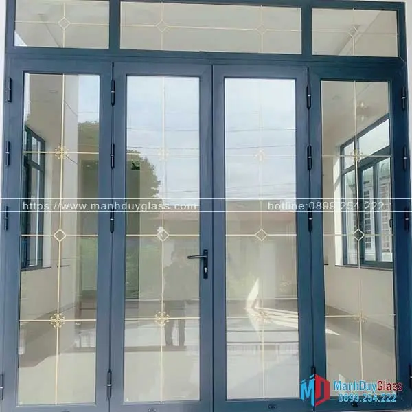 Cửa 4 cánh nhôm XingFa hệ 55 hiện đại