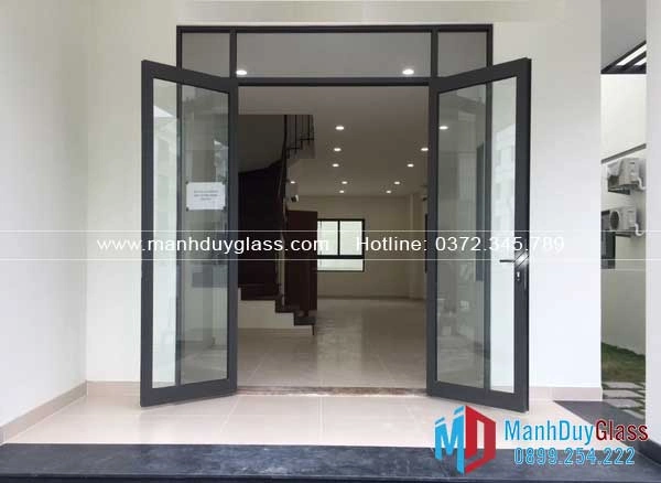 Cửa đi nhôm Xingfa mở trượt 2 cánh