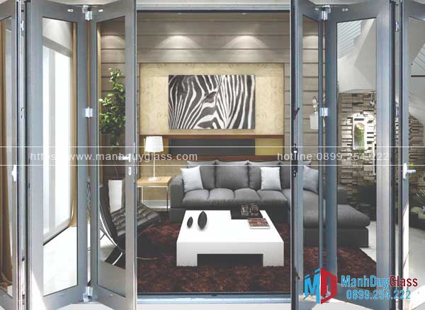 Cửa nhôm EBM mở quay, mở trượt