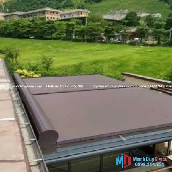 Mái nhôm cuốn cho mái kính