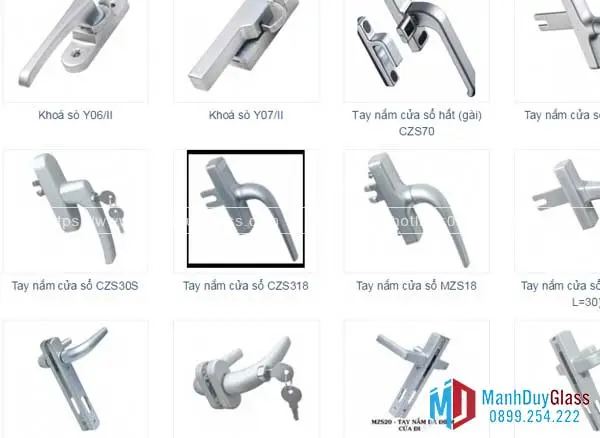 Phụ kiện cửa nhôm kính Kinlong