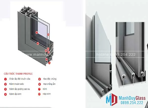 Thanh profile nhôm EBM nhập khẩu từ châu Âu