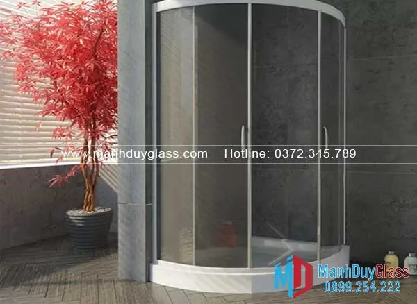 Vách kính nhà tắm chữ Z