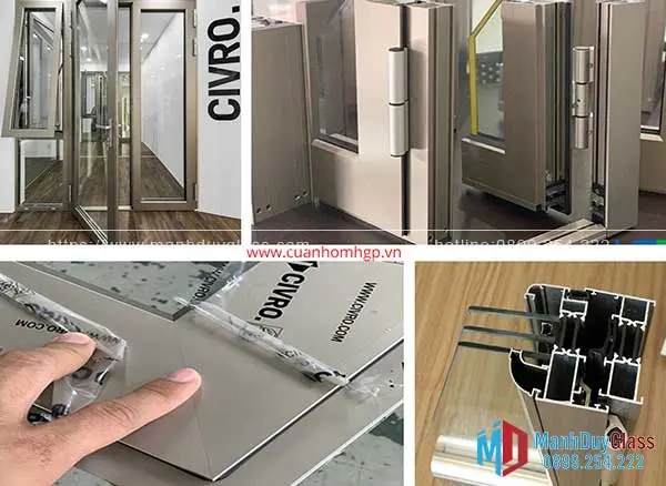 Khung nhôm và kính cường lực Civro