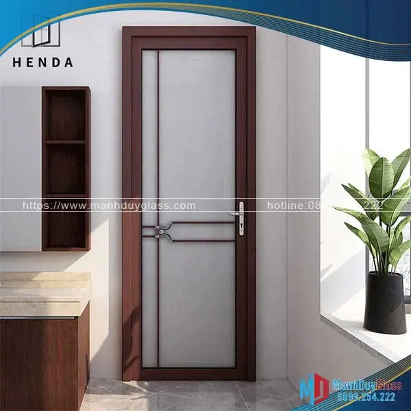 Cửa nhôm vân gỗ cách âm tốt