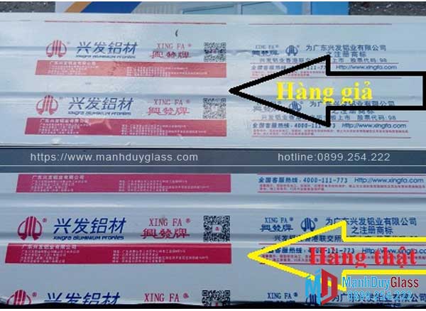 Nhận biết cửa nhôm kính chính hãng