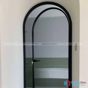 Thiết kế cửa nhôm slim uốn vòm