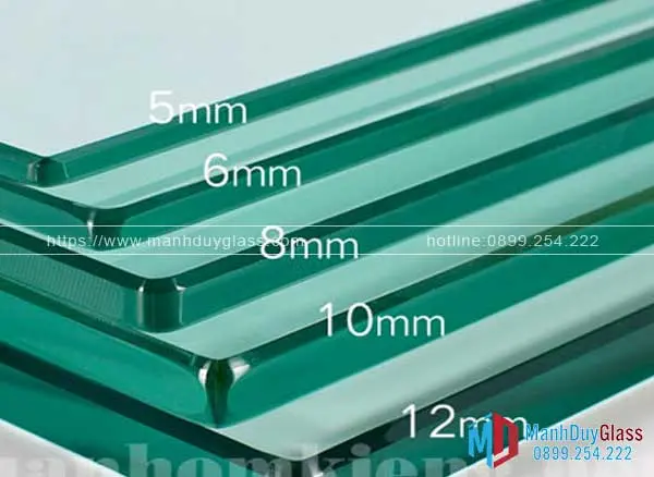 Tổng hợp độ dày kính cường lưucj