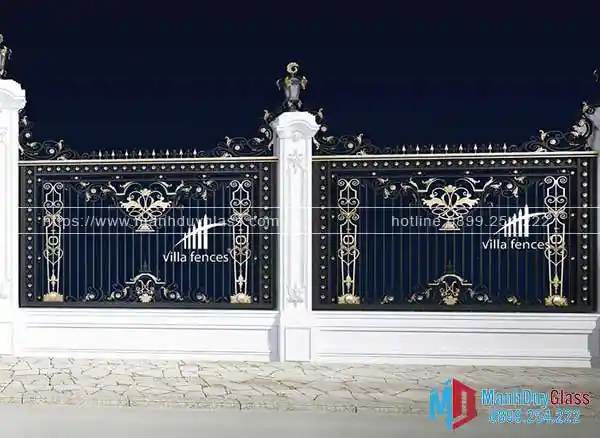 Hàng rào sắt nghệ thuật cho biệt thự