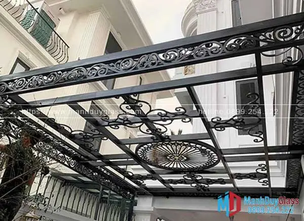  Mẫu mái kính khung inox cho biệt thự