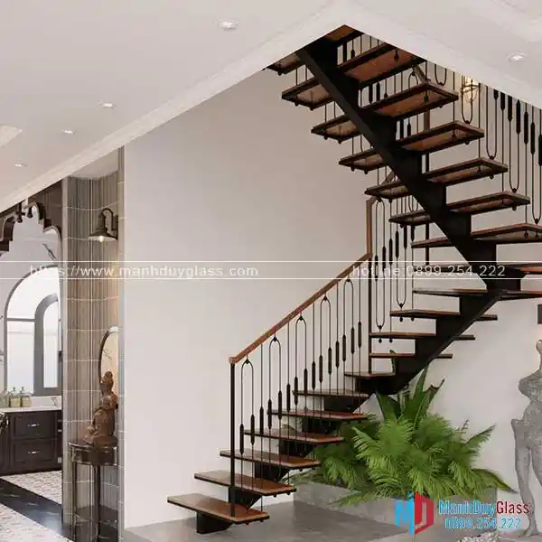 Thiết kế cầu thang xương cá tối ưu không gian